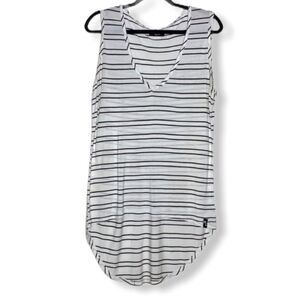 Michael Lauren Striped High Low Tank Top